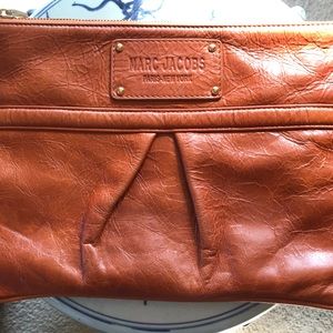 Rust leather Clutch purse